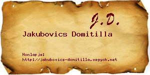 Jakubovics Domitilla névjegykártya